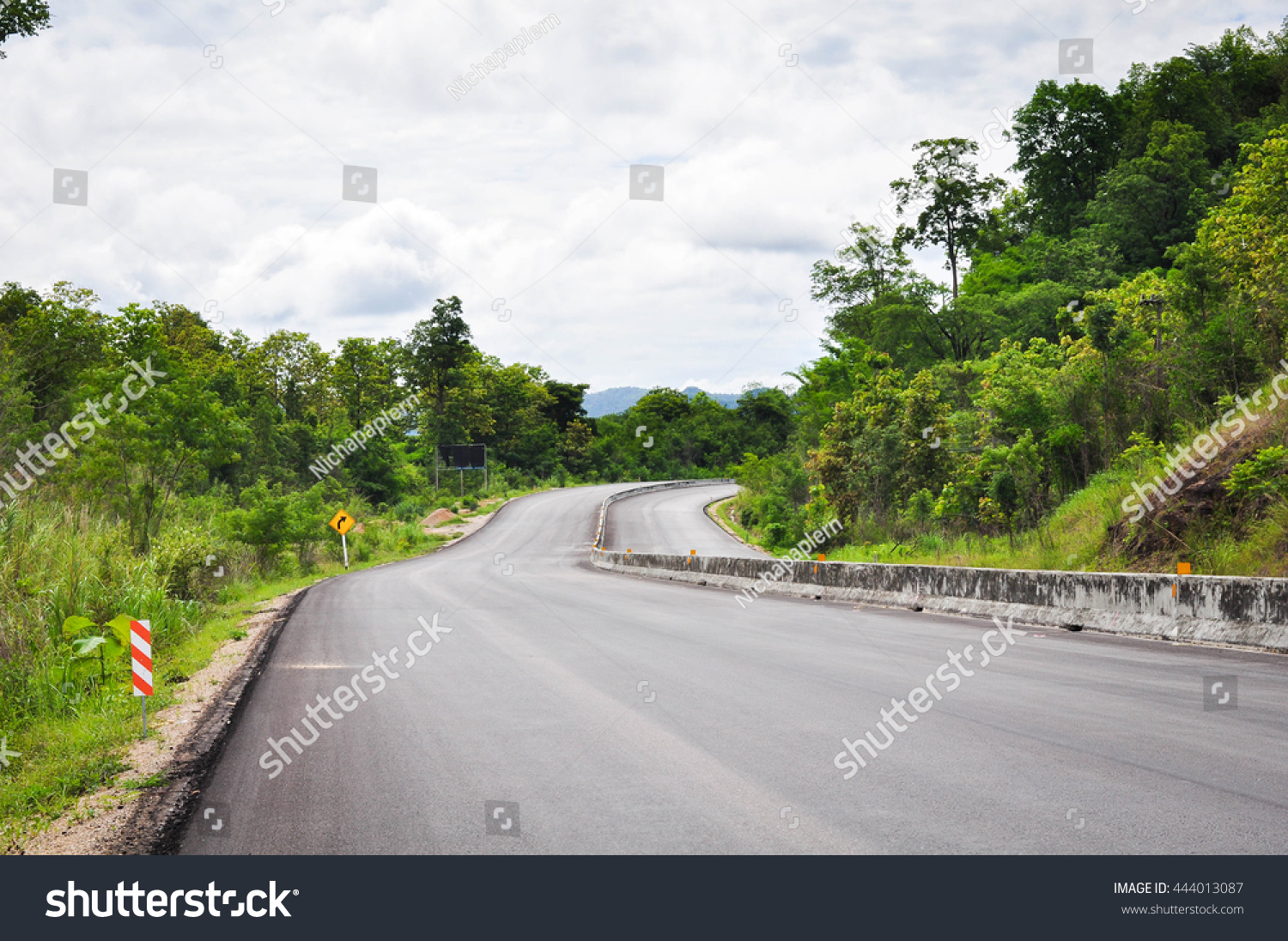 Construction Road Wearing Course Surface Pavement Stock Photo 444013087