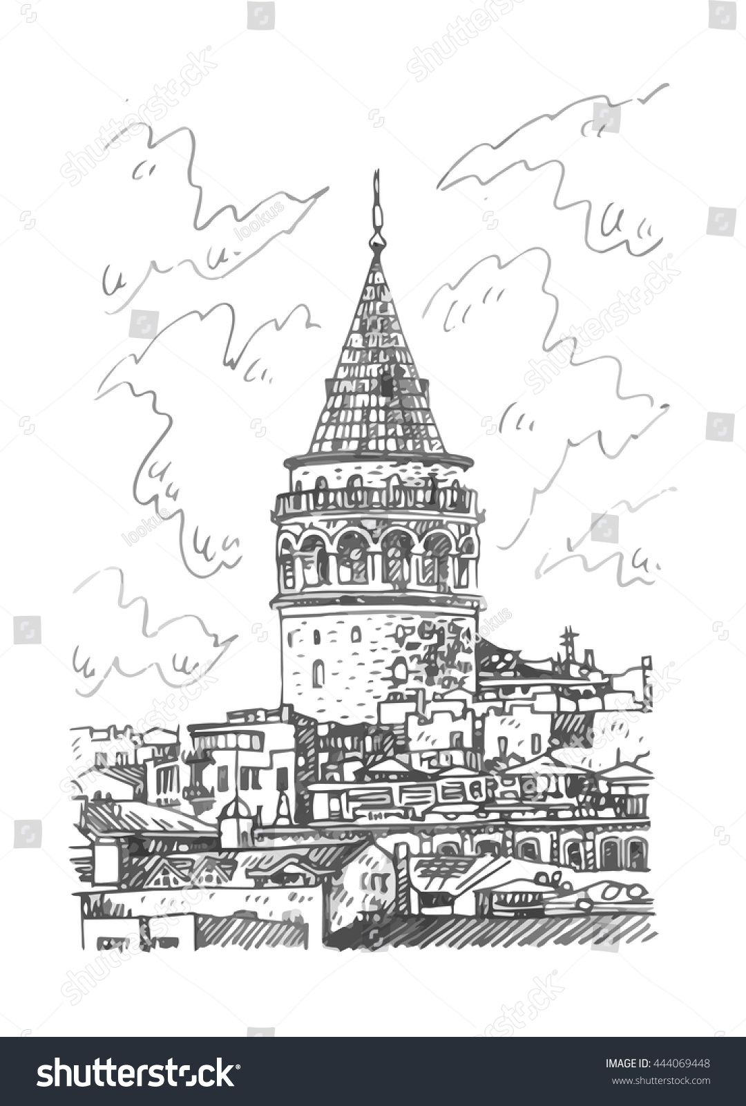 Галата башня в Стамбуле вектор