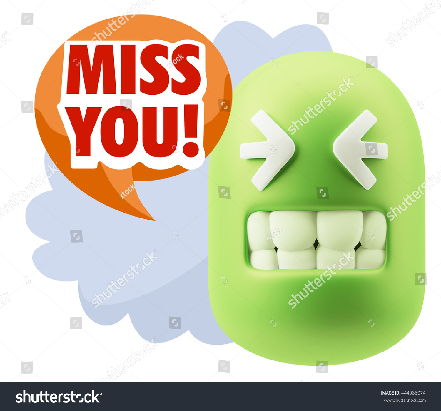 3d Illustration Laughing Character Emoji Expression Stock Illustration ...