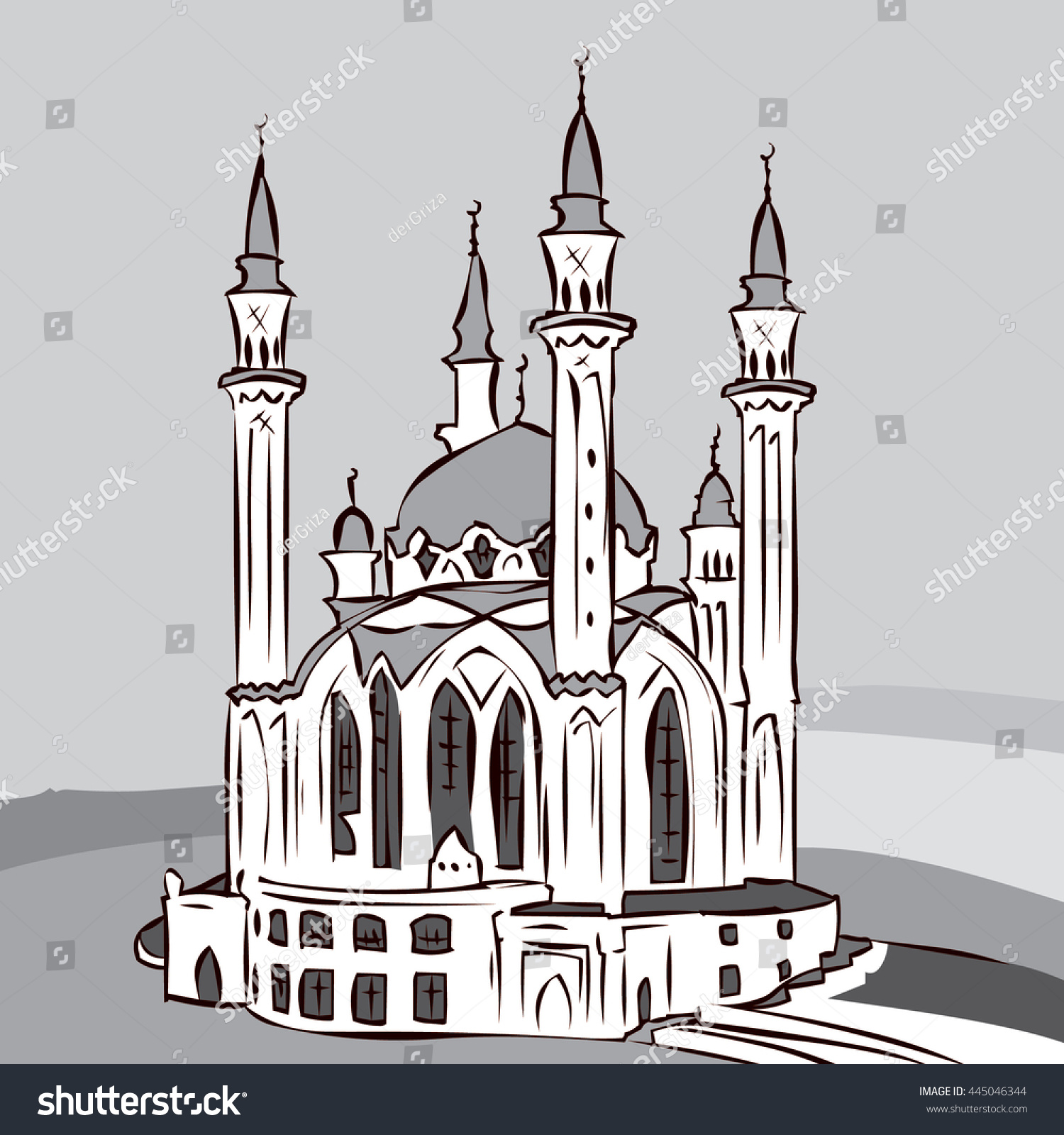 Мечеть кул-Шариф в Казани эскиз