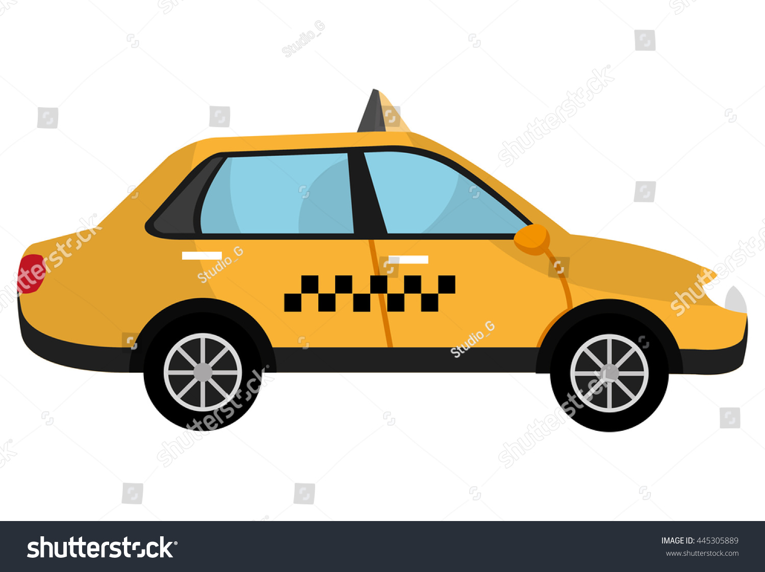 Такси машина Шаттерсток
