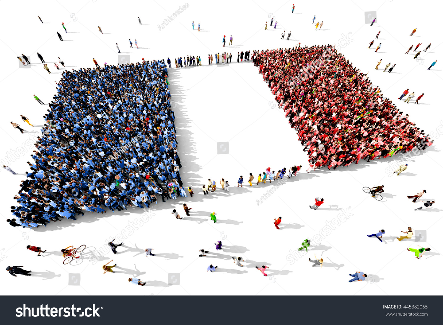 Large Diverse Group People Seen Above Stock Illustration 445382065 ...