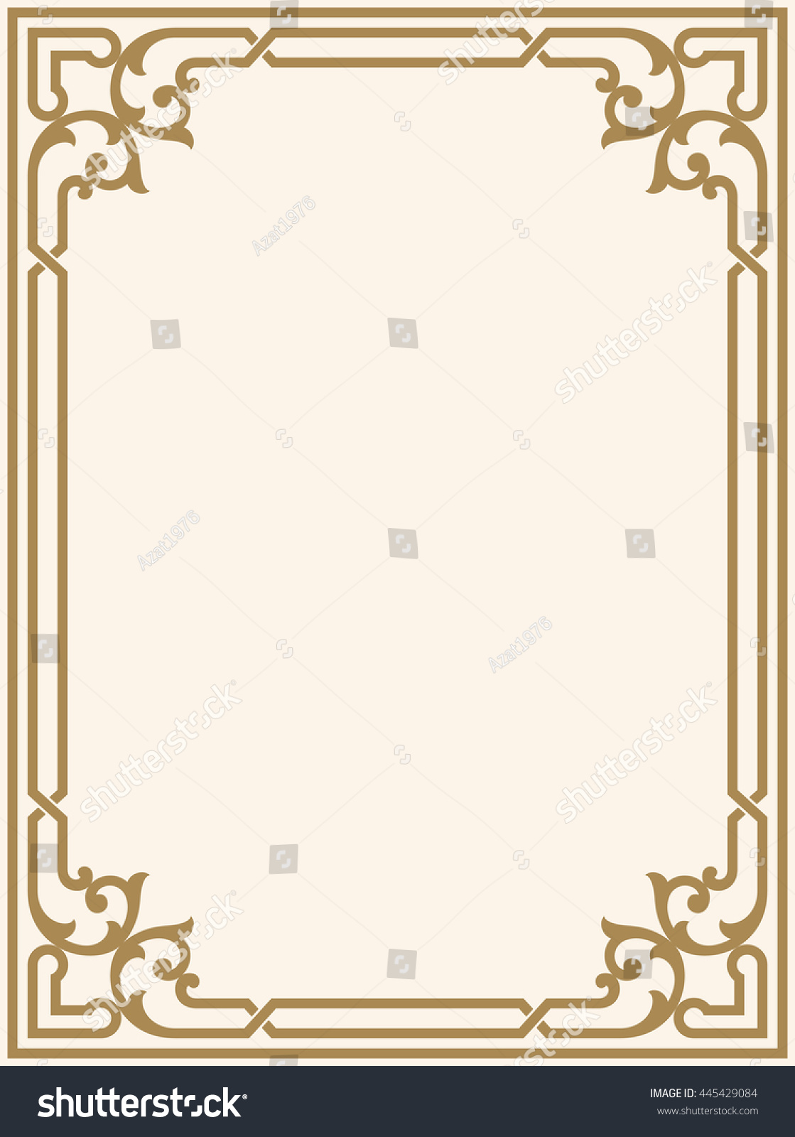 Arabic Floral Frame Traditional Islamic Design Stock Illustration ...