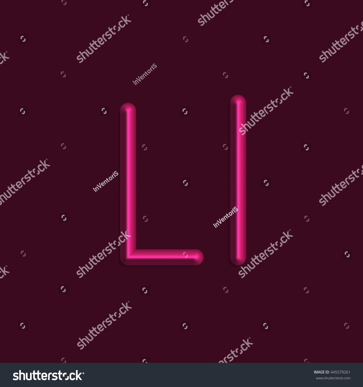 Alphabet Letters Magenta Color Lights 3d Stock Illustration 445579261 ...