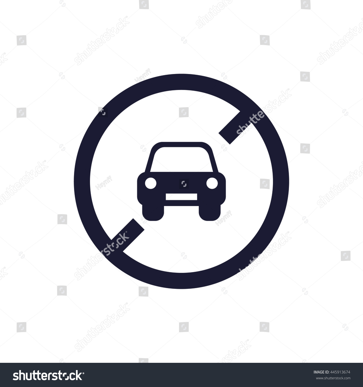 No Car Icon Stock Vector (Royalty Free) 445913674 | Shutterstock