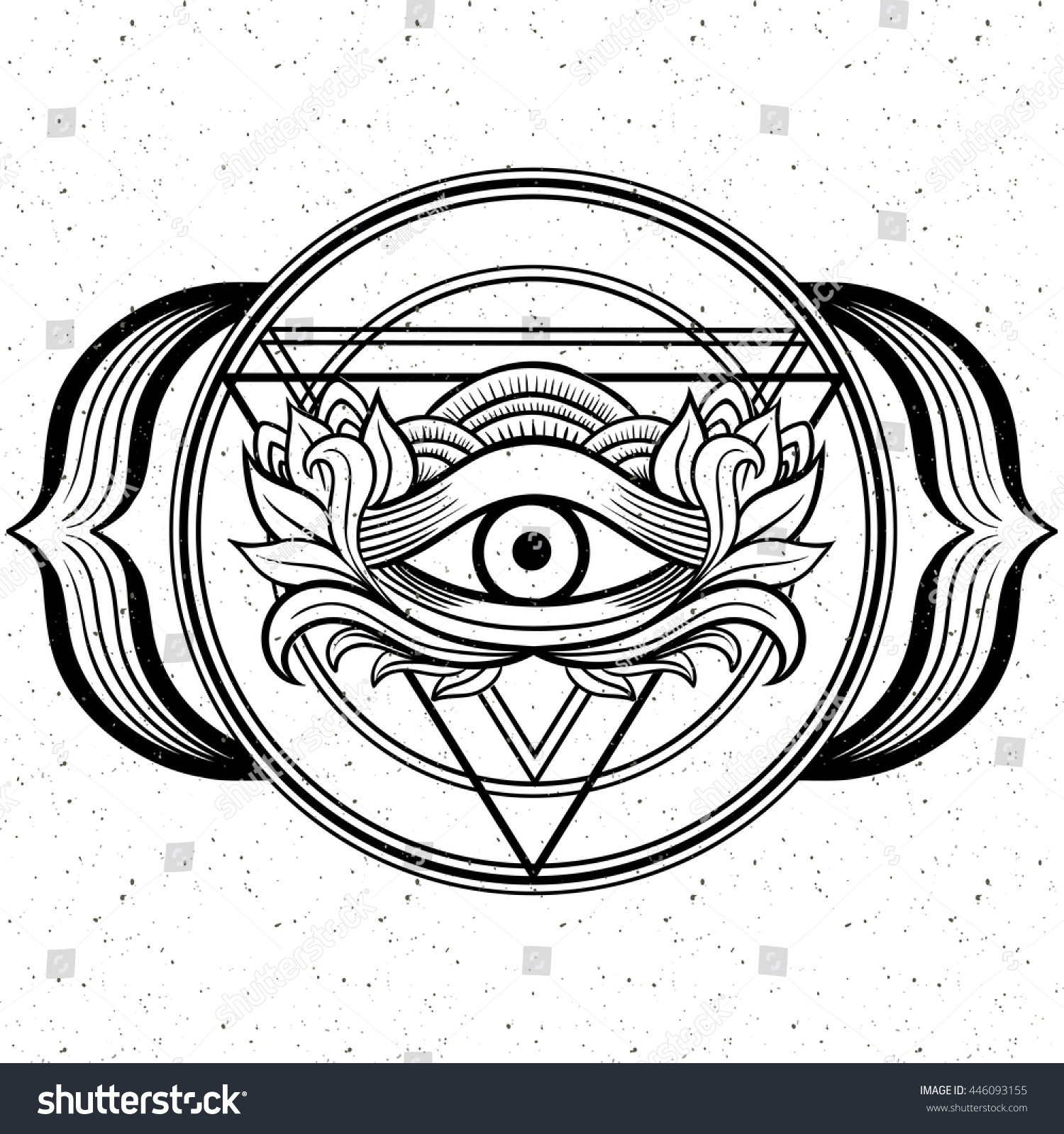 All Seeing Eye Inside Triangle Pyramid Stock Vector (Royalty Free ...