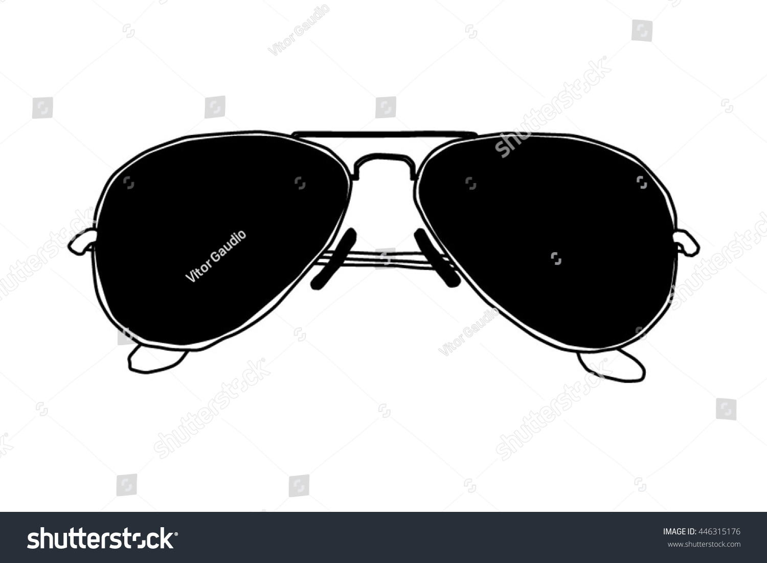 Sunglasses Sktech Icon Stock Vector (Royalty Free) 446315176 | Shutterstock