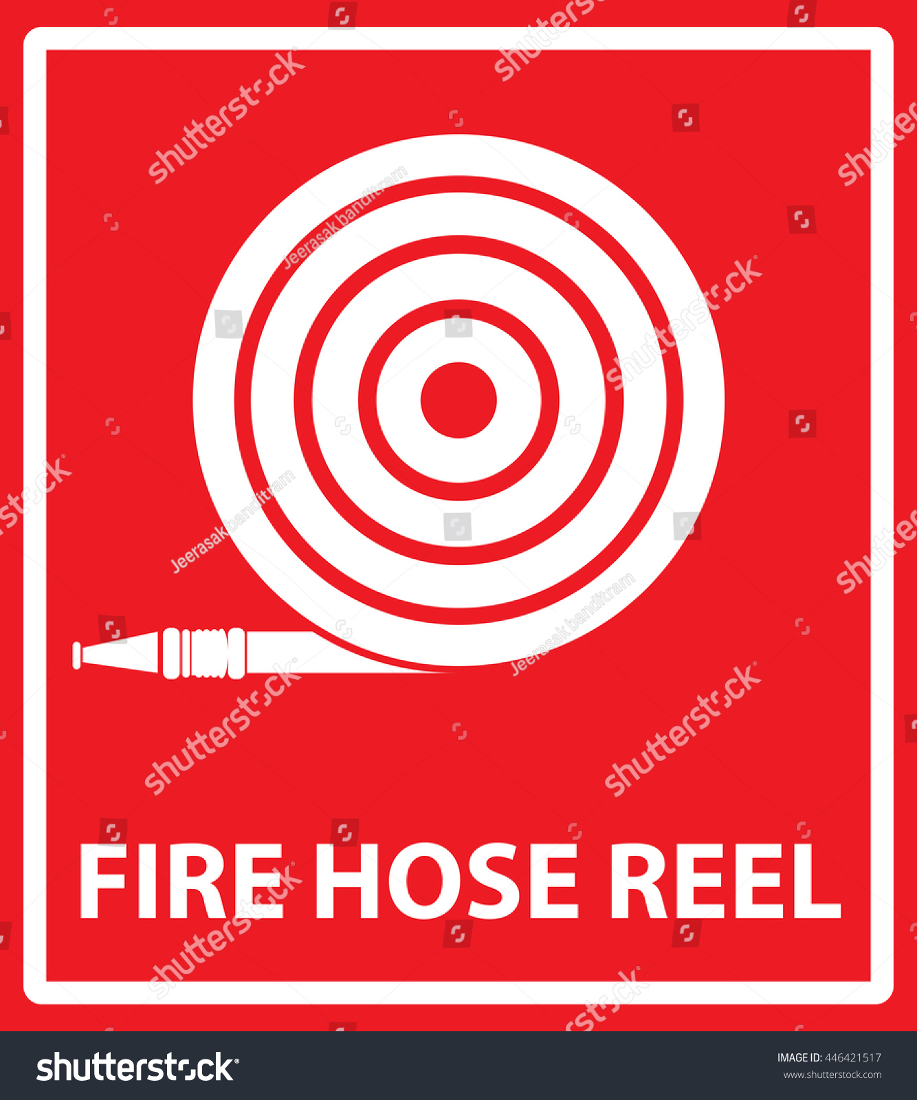 Fire Hose Reel Stock Vector (Royalty Free) 446421517 | Shutterstock