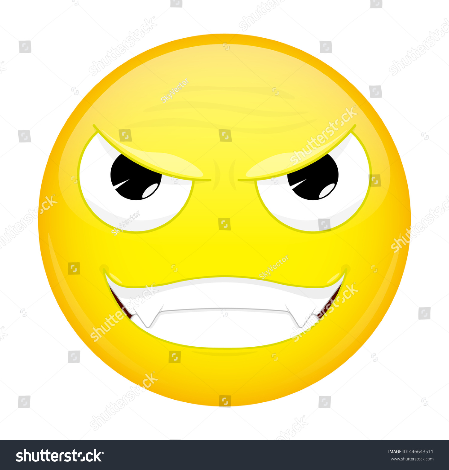 Evil Emoji Bad Emotion Wicked Emoticon Stock Vector (Royalty Free ...