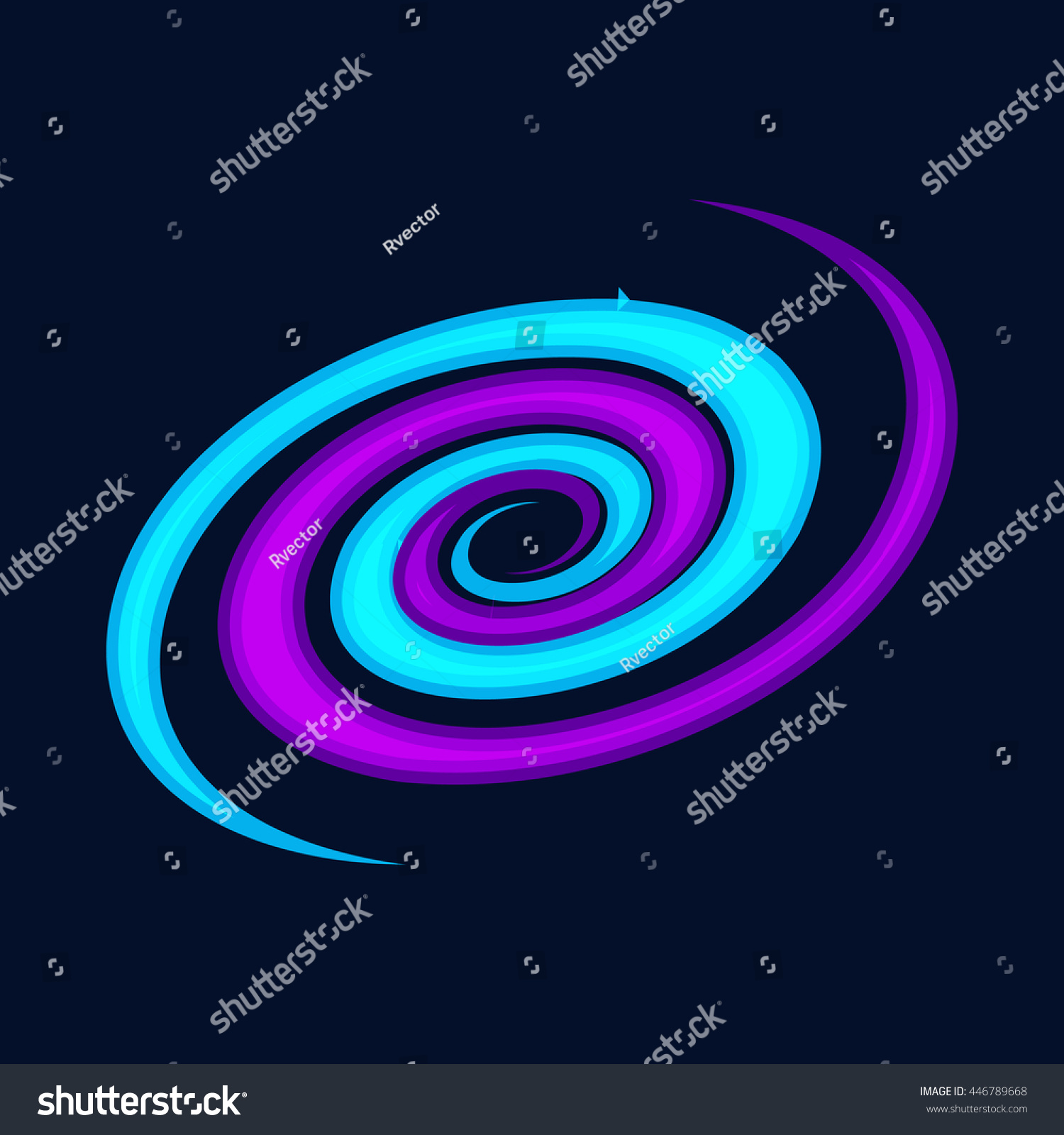 Spiral Galaxy Icon Cartoon Style Isolated Stock Illustration 446789668 ...