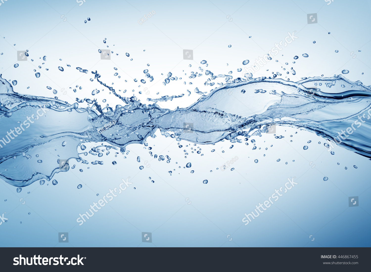 Waterwater Splash Isolated On White Backgroundbeautiful Stock Photo ...