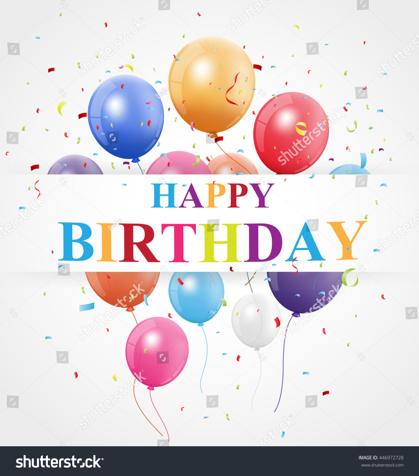 Happy Birthday Greeting Card Design Stock Vector (Royalty Free ...