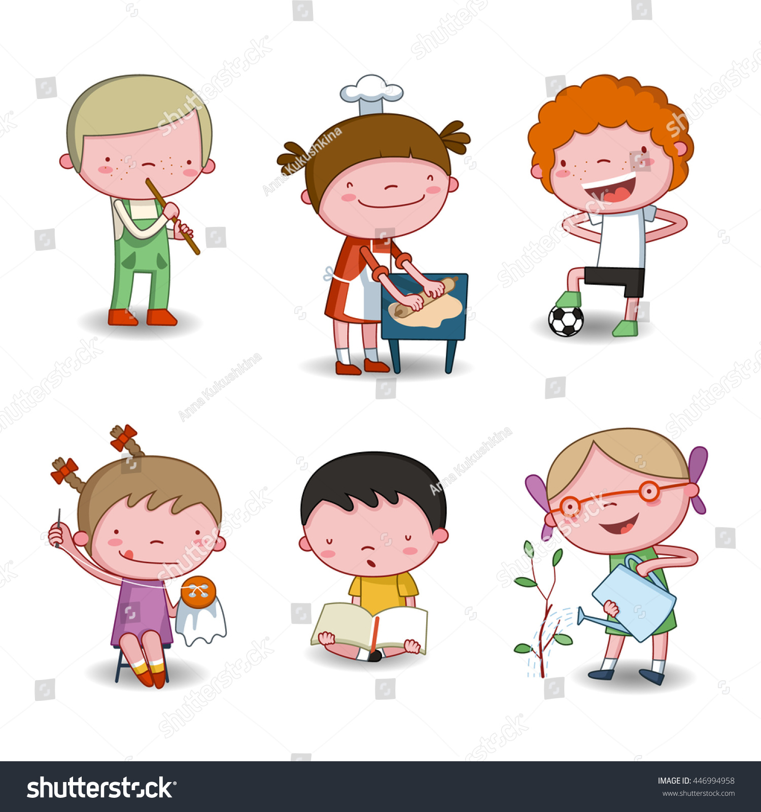 Kids Hobbies Stock Vector (Royalty Free) 446994958 | Shutterstock