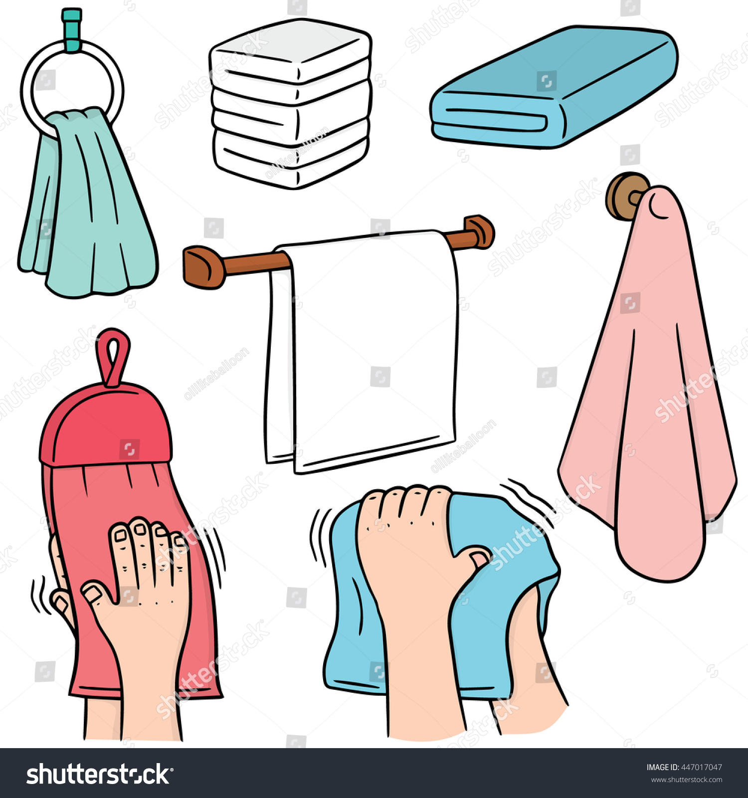 Руки полотенце вектор