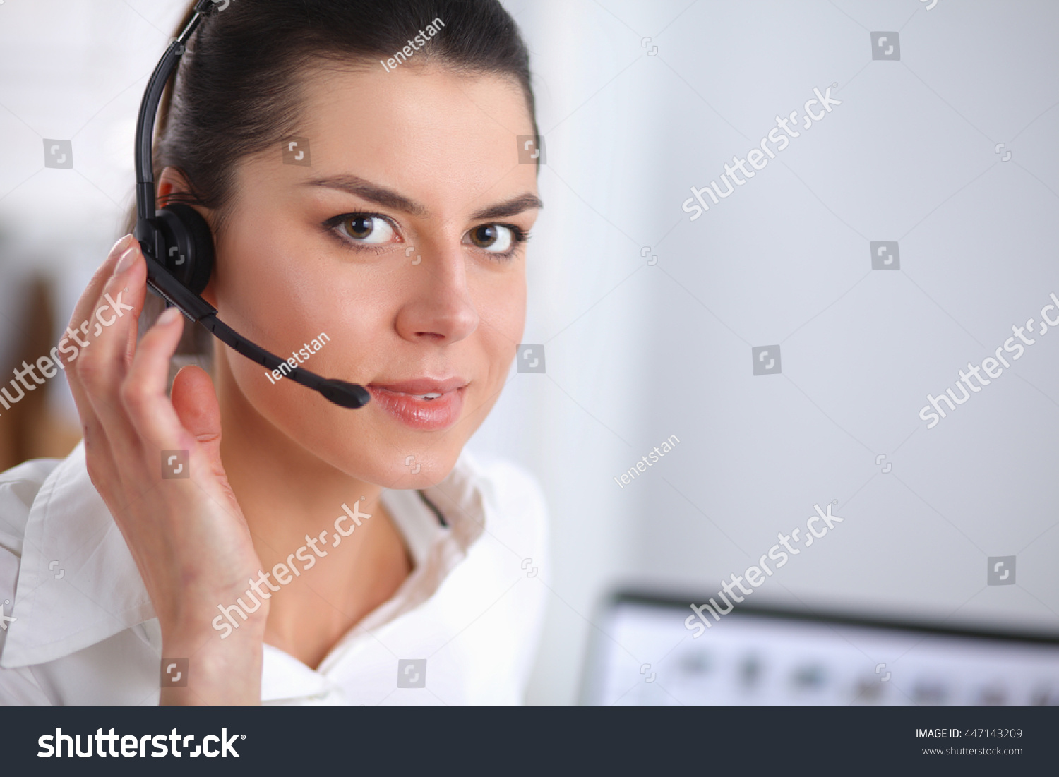 closeup-portrait-customer-service-agent-sitting-stock-photo-447143209