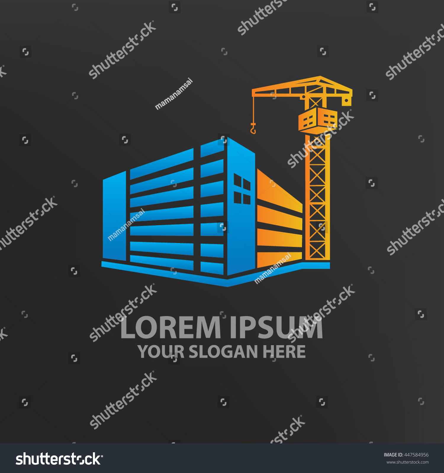 Construction Designlogo Templateclean Vector Stock Vector (Royalty Free ...