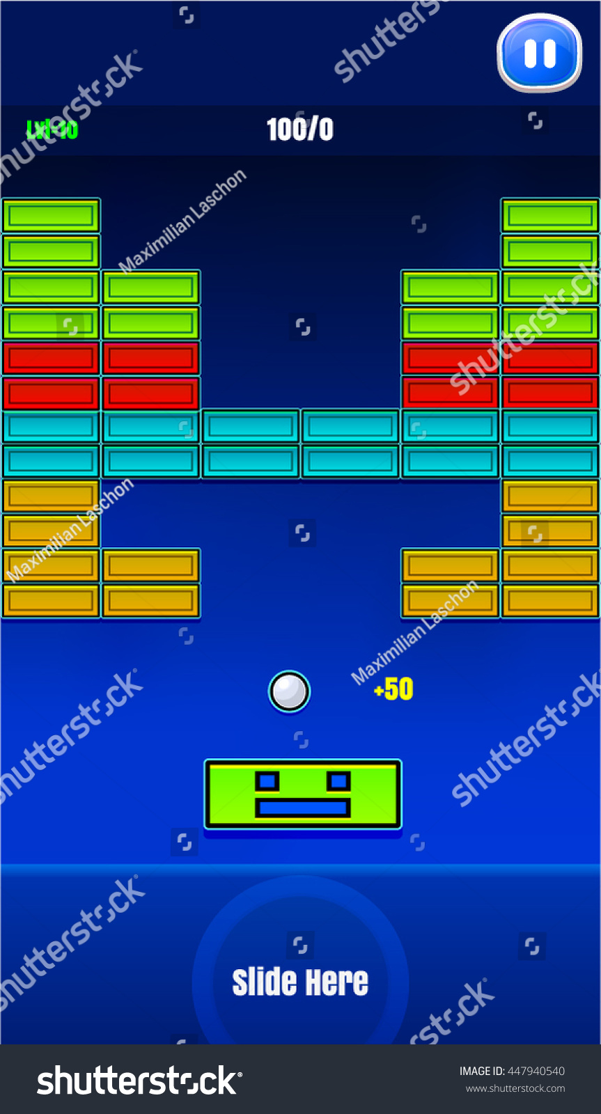 Brick Breaker Game Asset Background Stock Vector (Royalty Free ...