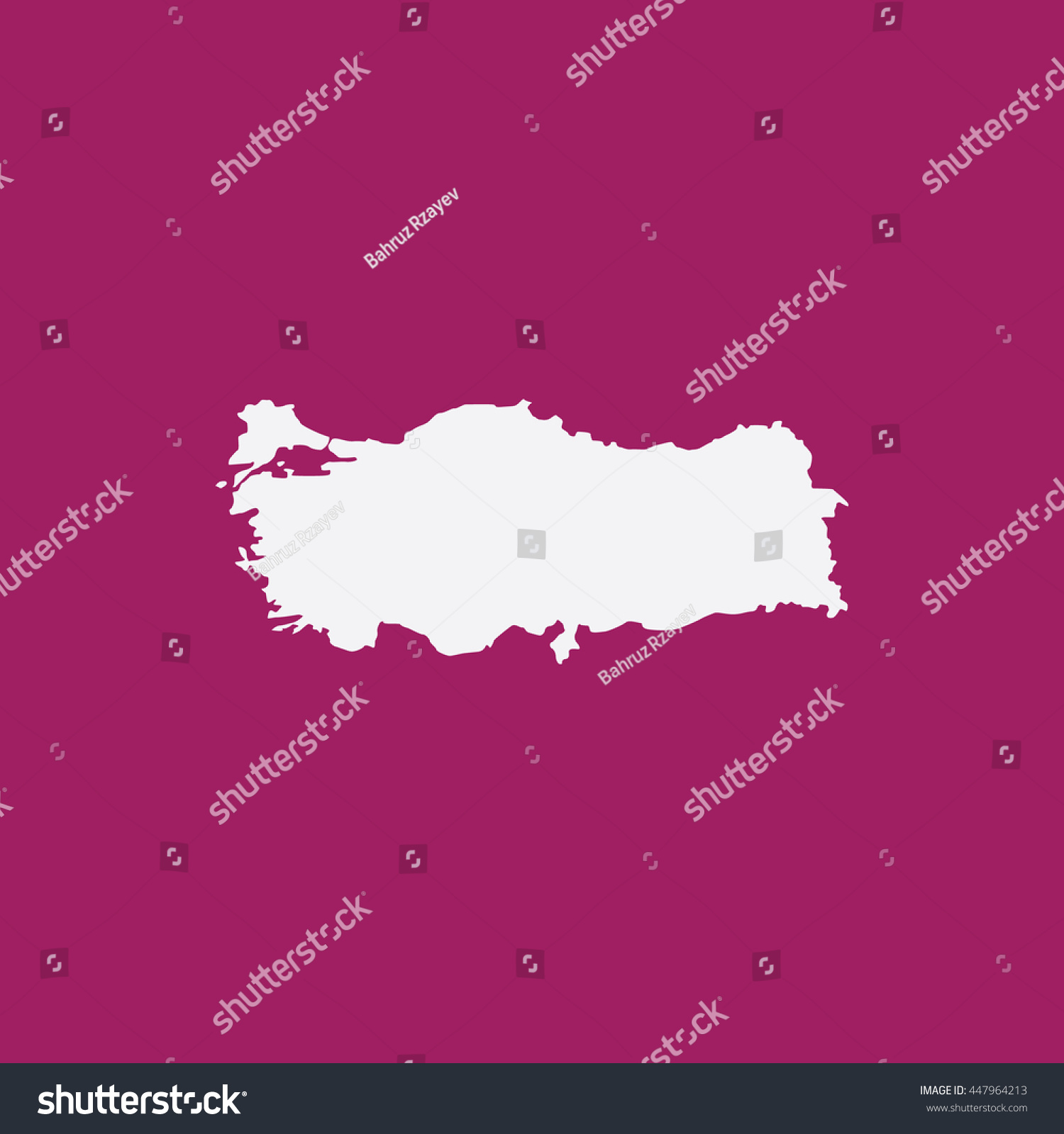 Map Turkey Vector Illustration Stock Vector (Royalty Free) 447964213 ...