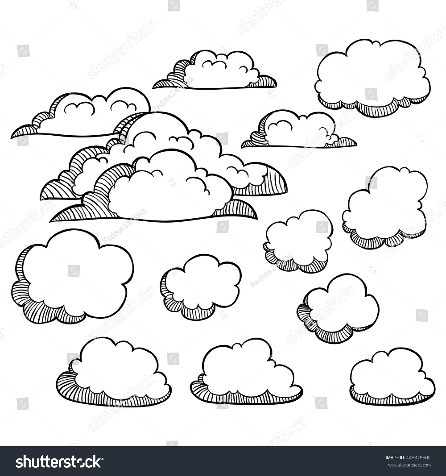 Рисунки для срисовки облако