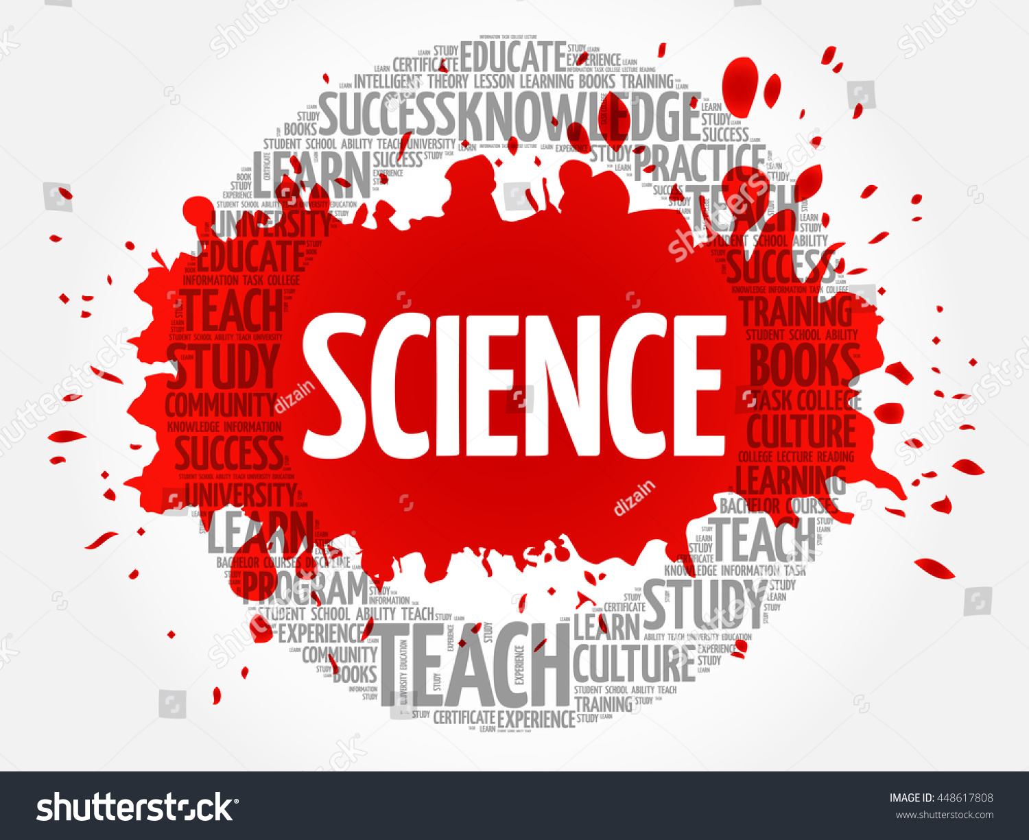 Science Word Cloud Collage Education Concept Stock Vector Royalty Free 448617808 Shutterstock 0071