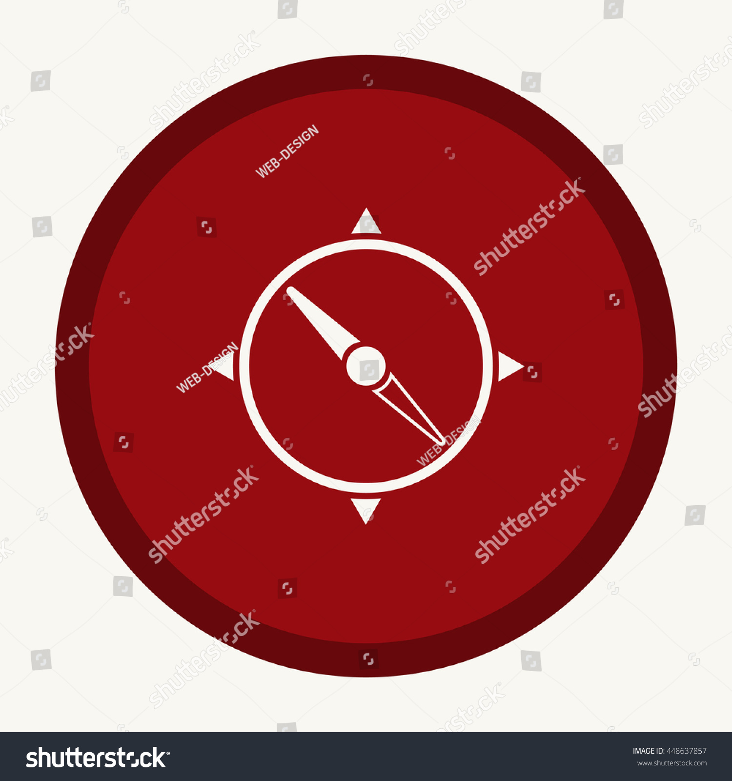 Compass Icon Stock Vector Royalty Free 448637857 Shutterstock