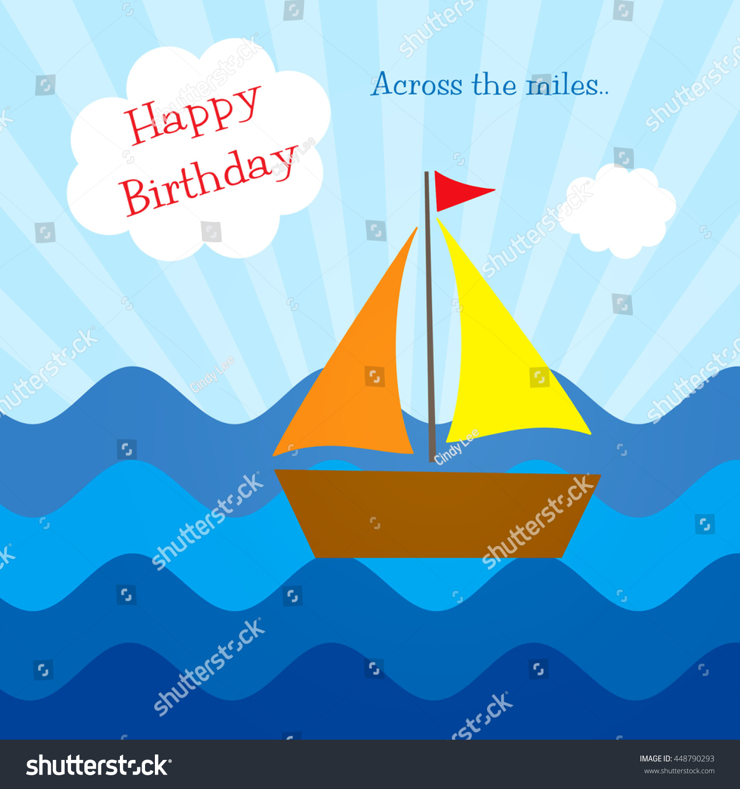 happy birthday sailboat images