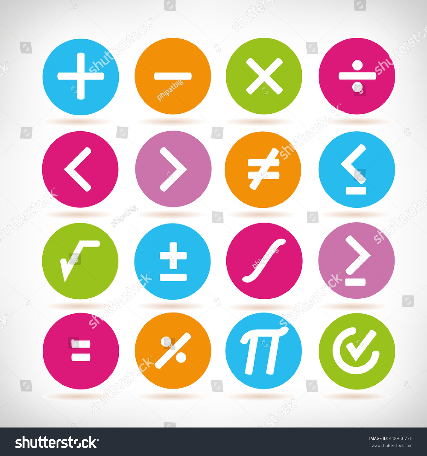 Math Icons Stock Vector (Royalty Free) 448856776 | Shutterstock