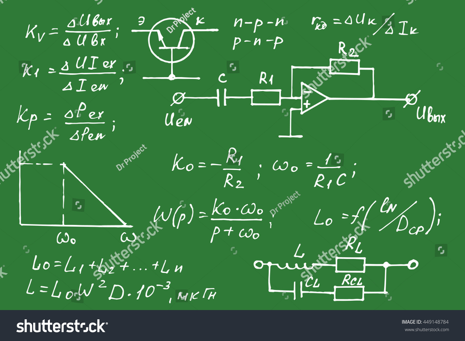 Vektor Stok Physics Electronic Engineering Mathematics Equation Calculations Tanpa Royalti 0356