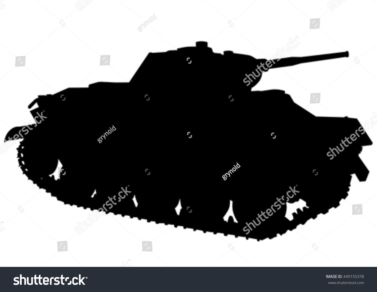 Big Old Tank On White Background Stock Vector (Royalty Free) 449155378 ...