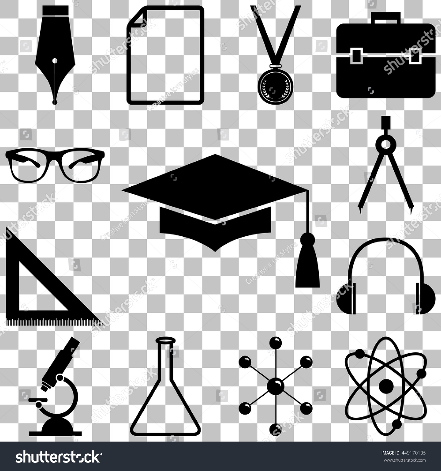 Science Education Signs Set Flat Style Stock Vector (Royalty Free ...