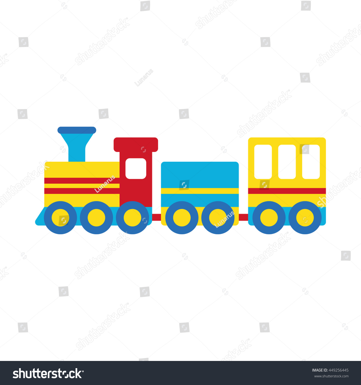 Vector Locomotive Train Model Kid Toy Stock Vector (Royalty Free ...