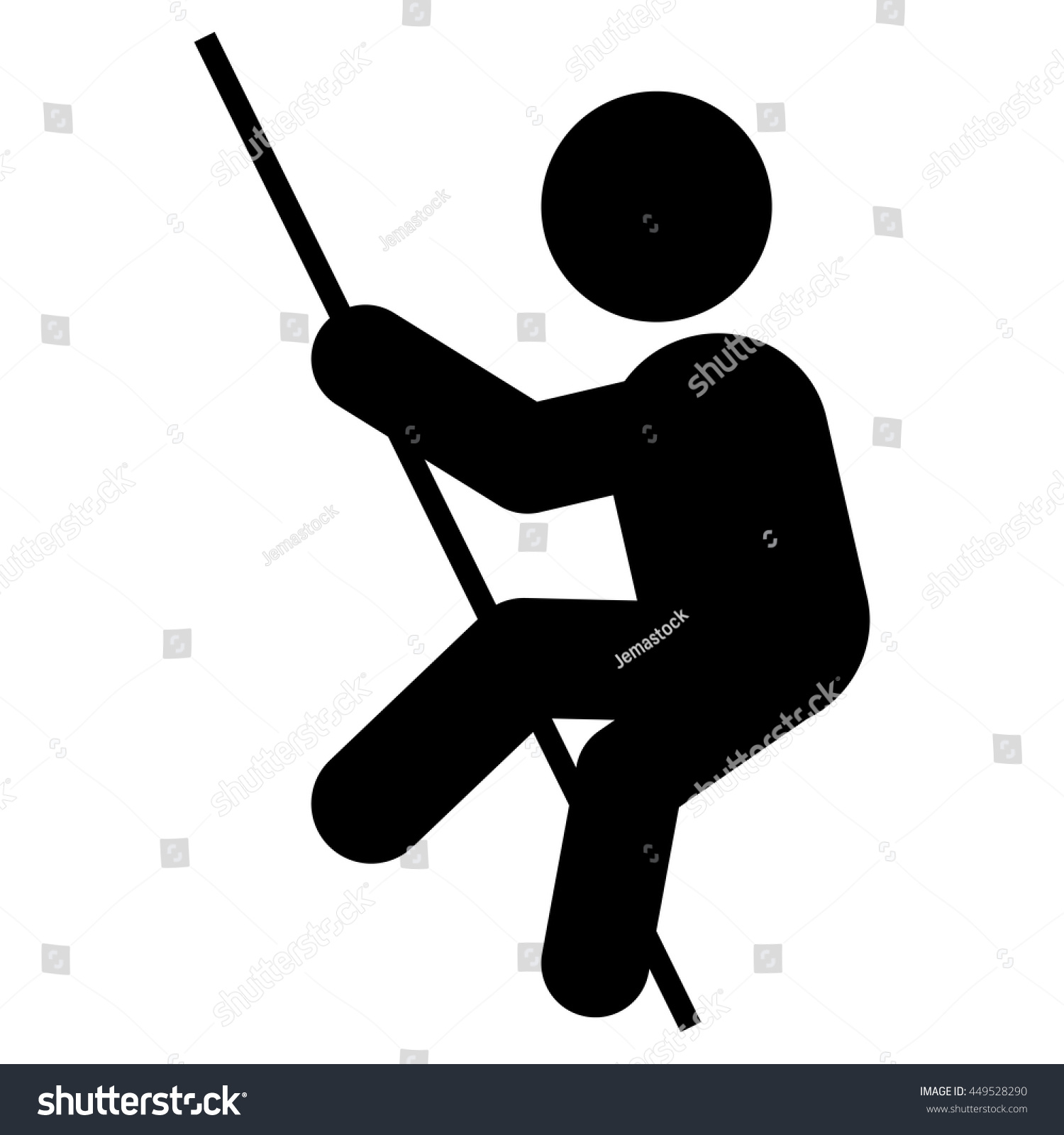 Simple Flat Design Pole Vault Pictogram Stock Vector (Royalty Free ...