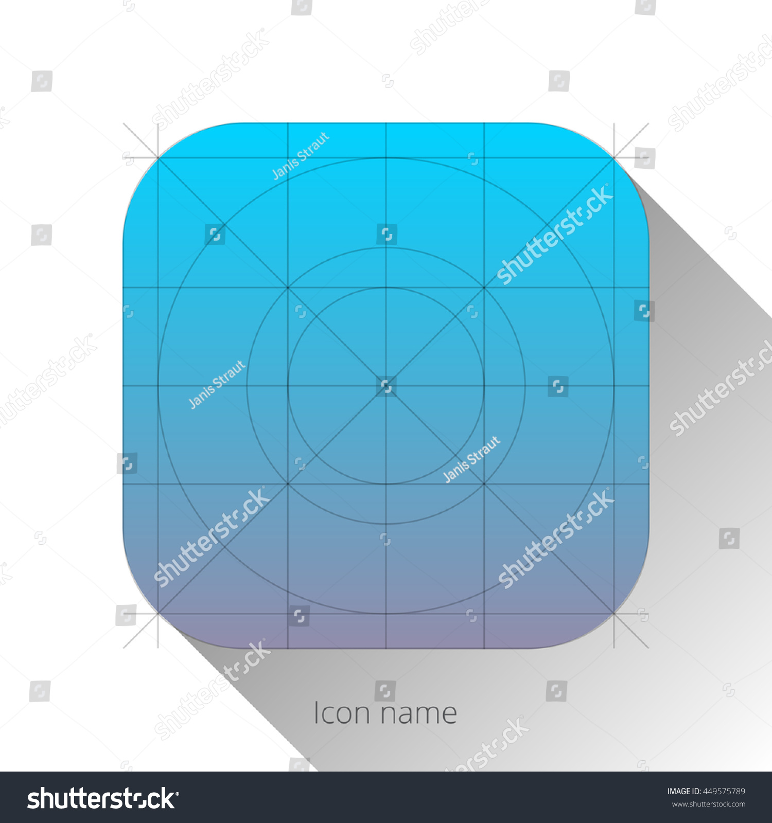 Abstract Blue App Icon Blank Button Stock Vector (Royalty Free ...