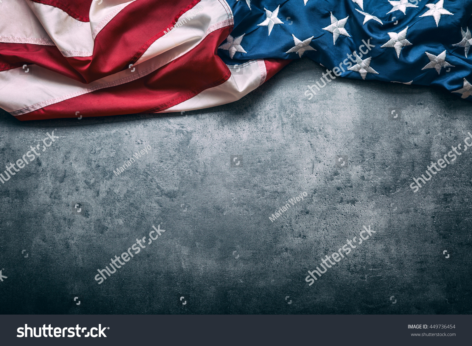 American Flag Freely Lying On Concrete Stock Photo 449736454 | Shutterstock