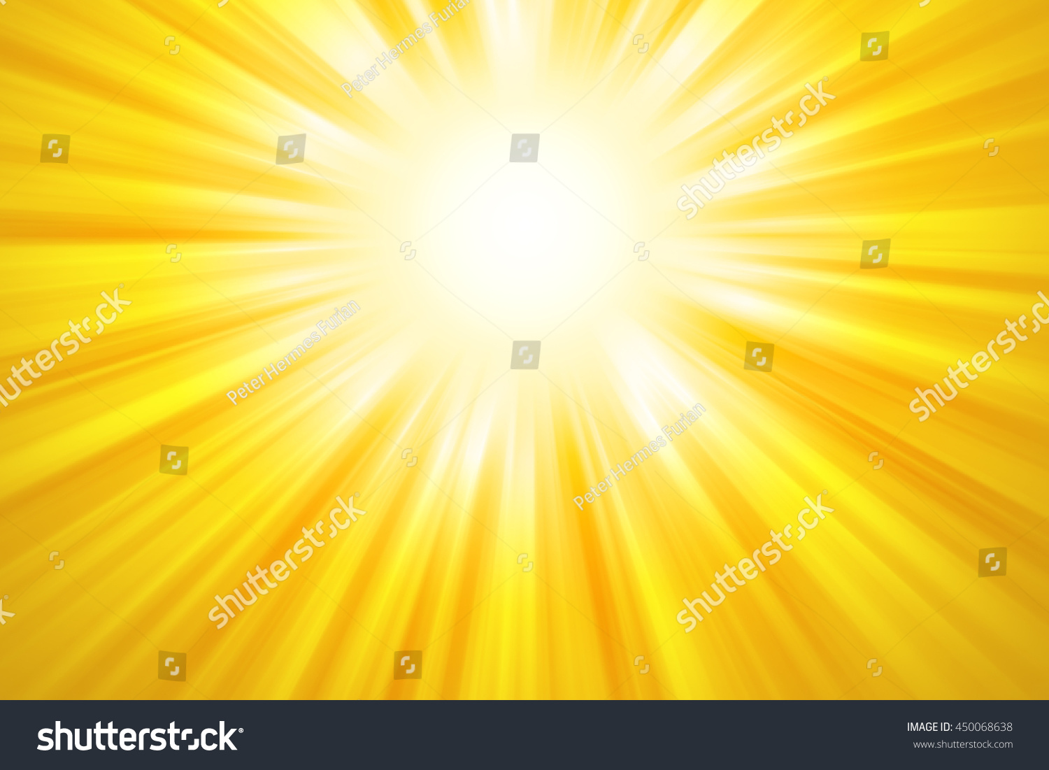 Golden Sun Rays Background Bright Yellow Stock Illustration 450068638 ...