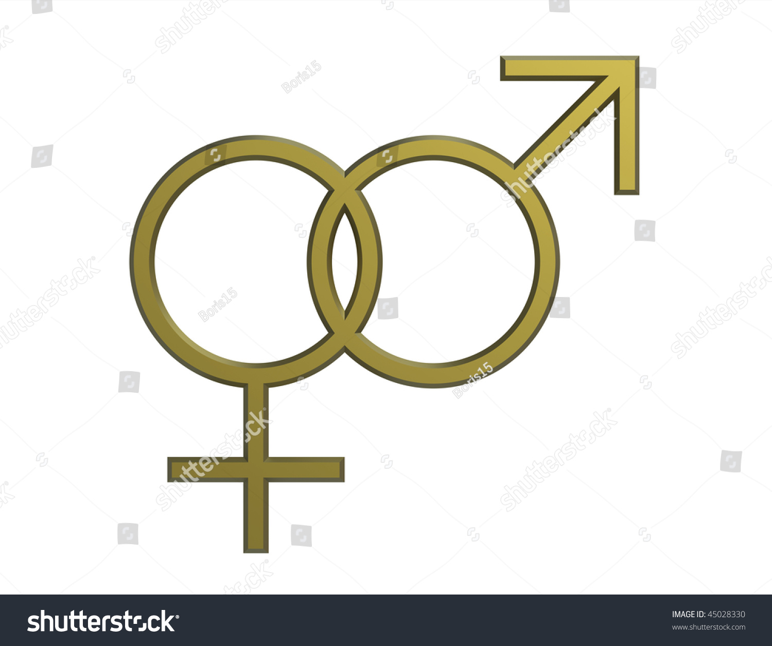 Male Female Sex Symbol Render Isolated Stock Illustration 45028330