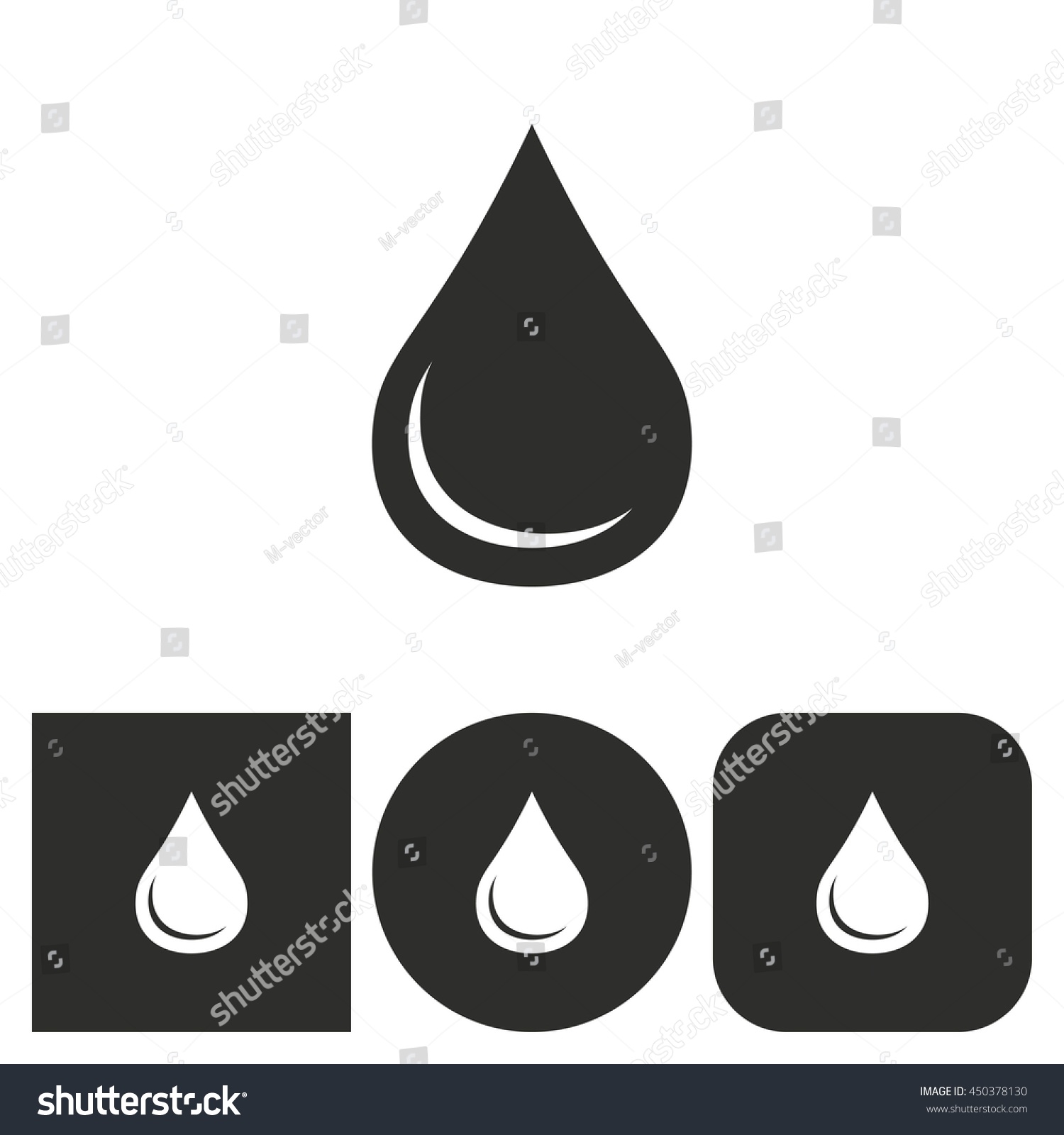 Oil Black White Icons Vector Illustration Stock Vector (Royalty Free ...