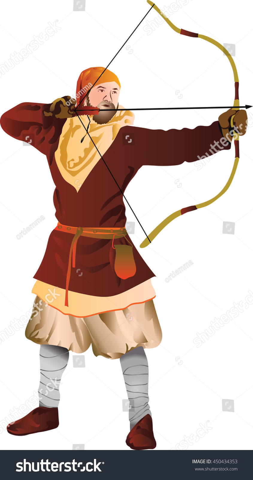 Medieval Archer Stock Vector (Royalty Free) 450434353 | Shutterstock