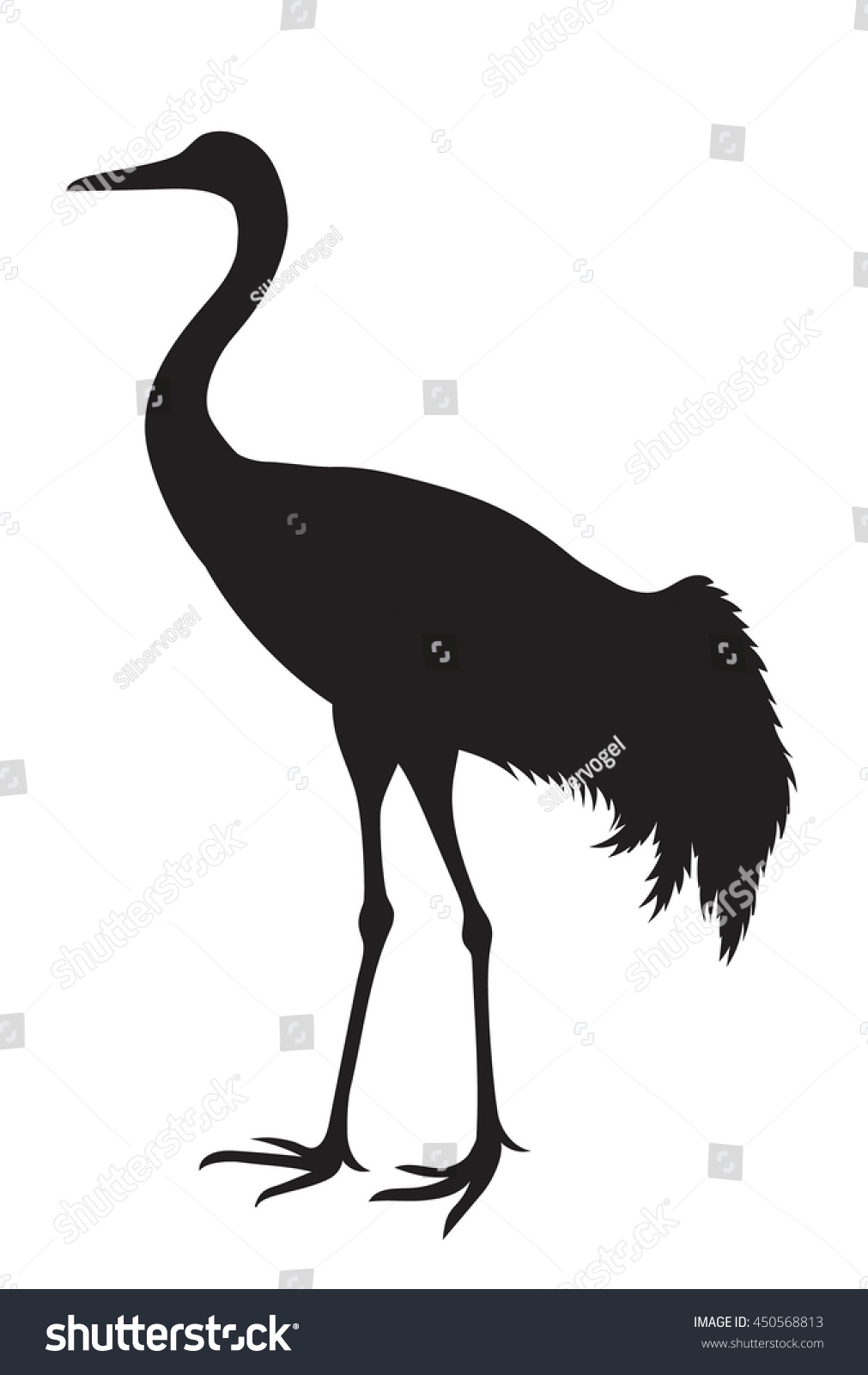 Vector Black Silhouette Crane Stock Vector (Royalty Free) 450568813 ...