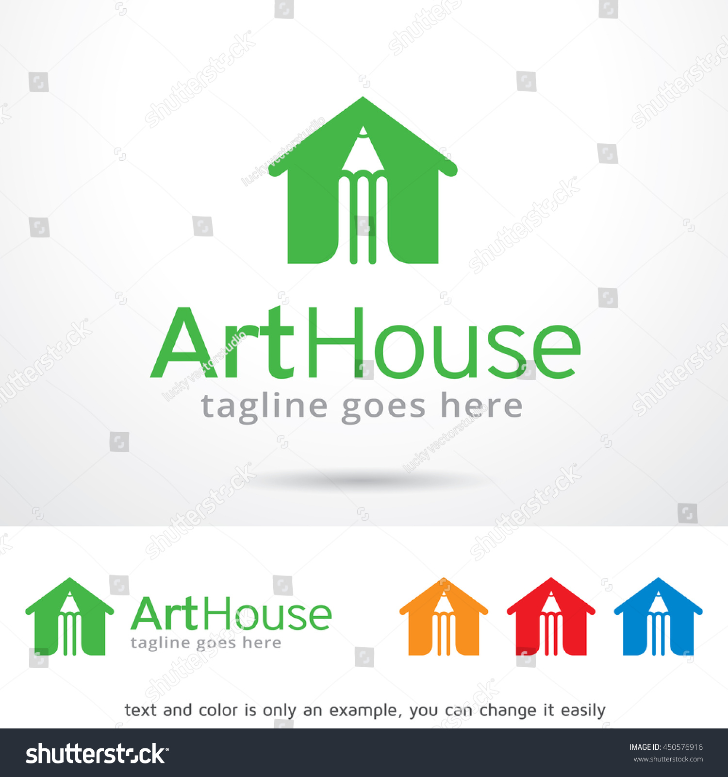 Art House Logo Template Design Vector Stock Vector (Royalty Free ...