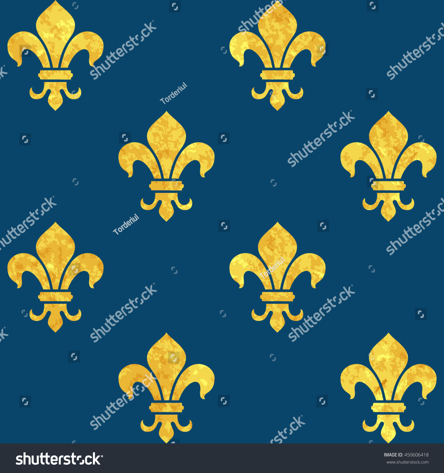 Grunge Gold Blue Paper Seamless Pattern Stock Vector (Royalty Free ...