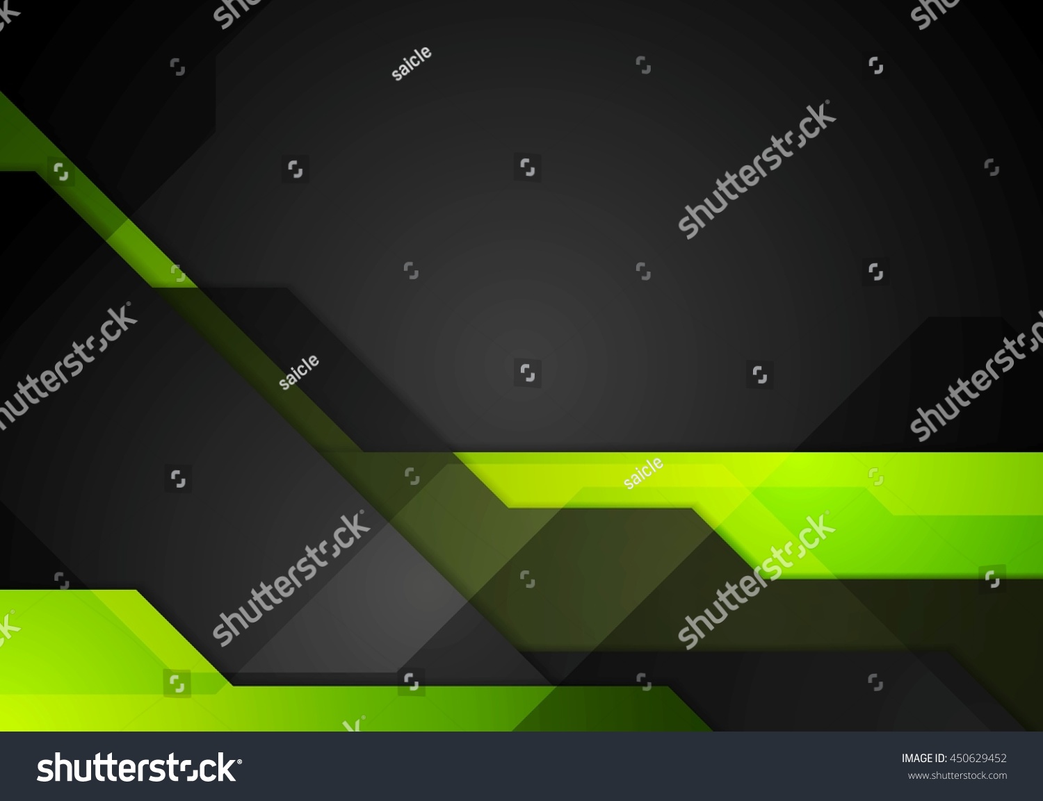 Green Black Abstract Tech Background Vector Stock Vector Royalty Free