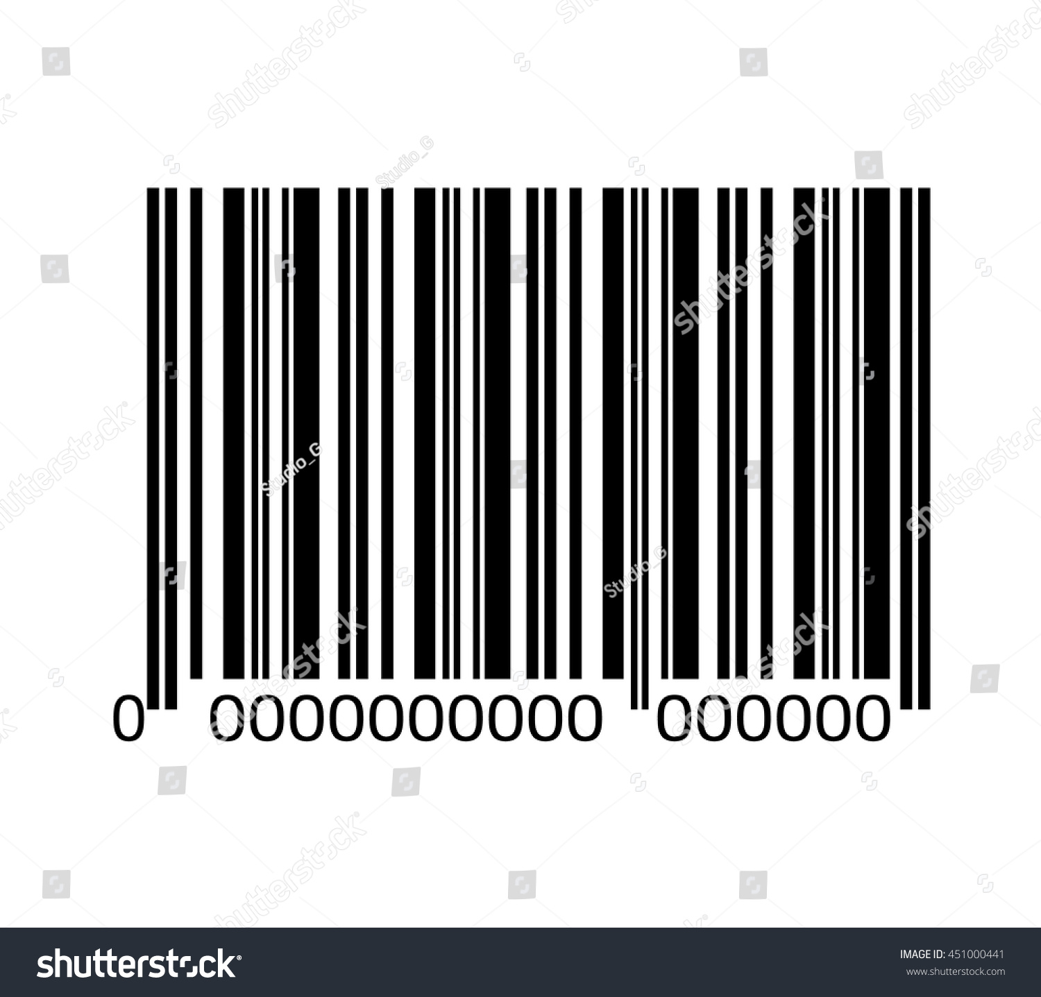 Bar Code Serial Number Black White Stock Vector (Royalty Free ...