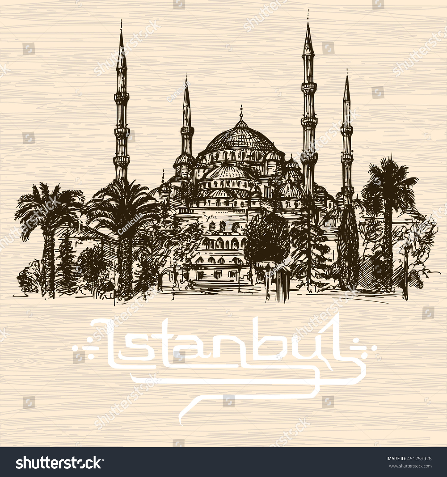 Визитная карточка Стамбула рисунок
