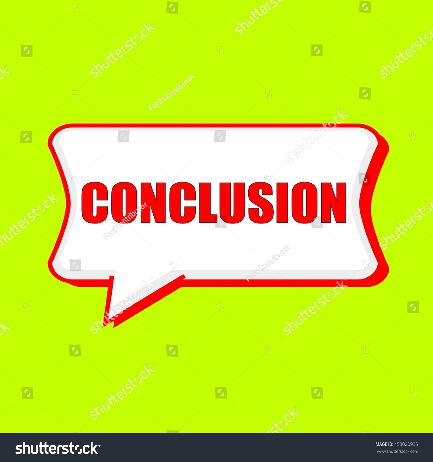 Conclusion Red Wording On Speech Bubbles Stock Illustration 453020935 ...