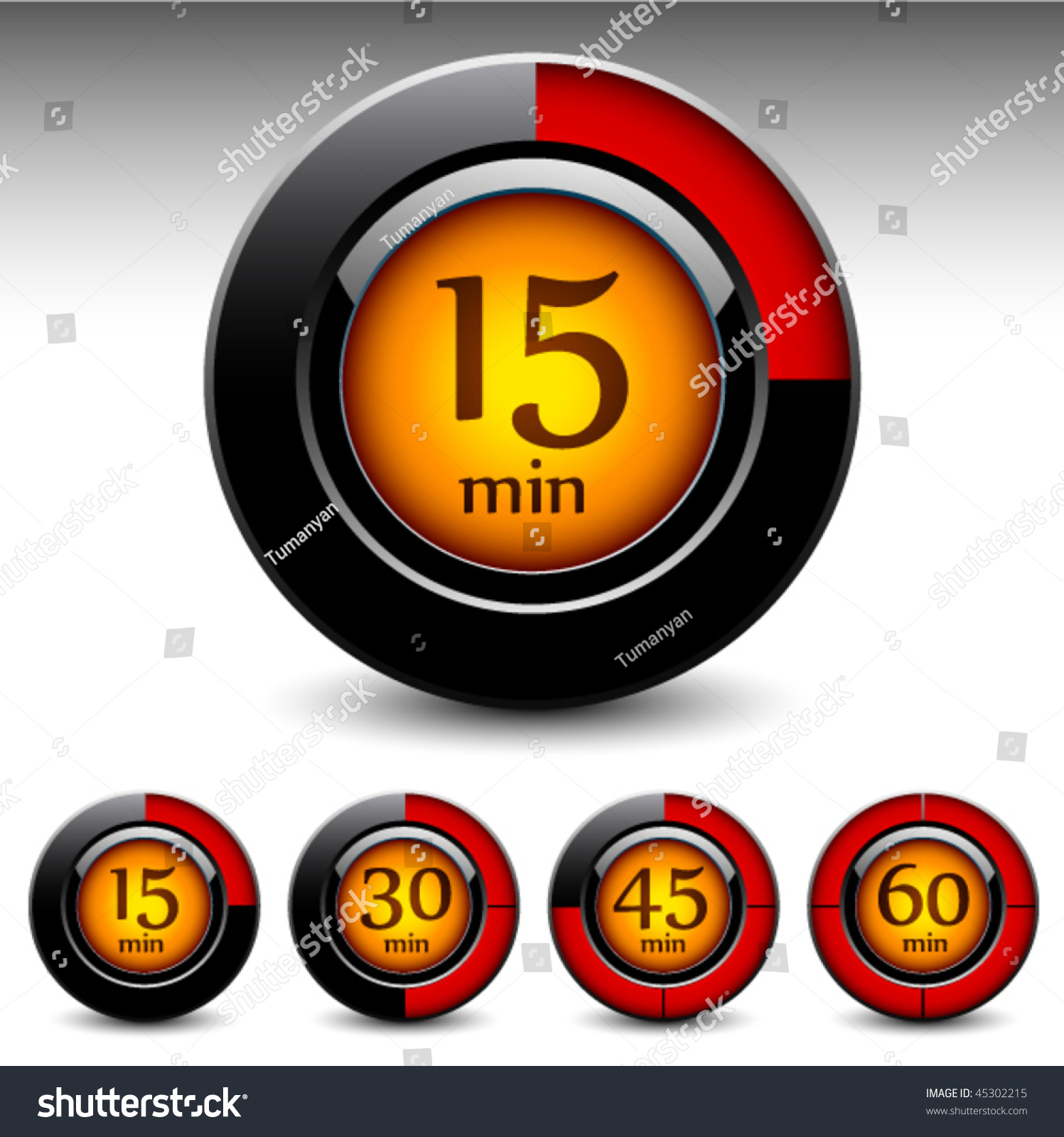 Timer Display Interfase Vector Stock Vector Royalty Free 45302215 Shutterstock