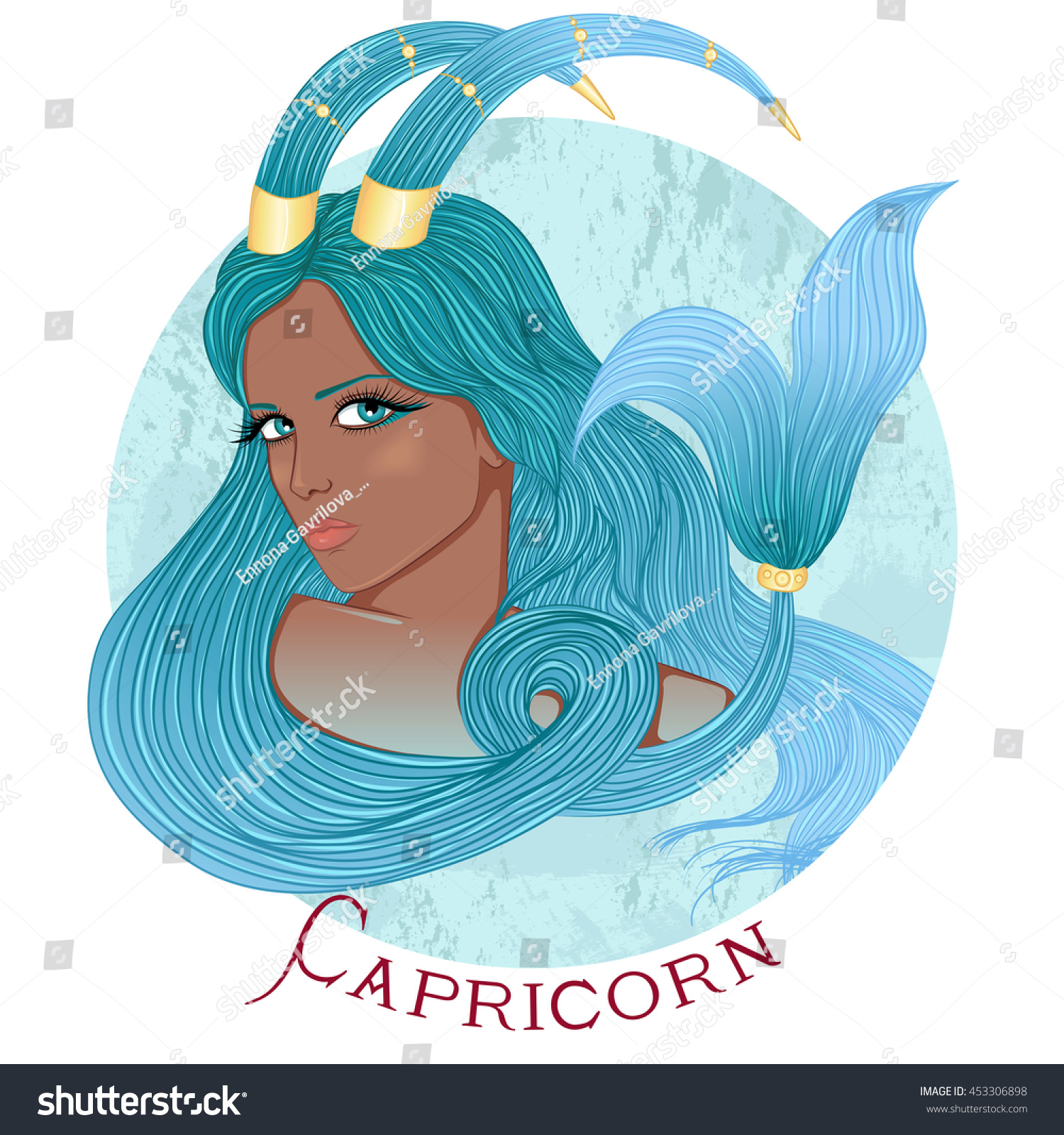 Zodiac Vector Illustration Astrological Sign Capricorn Stock Vector ...