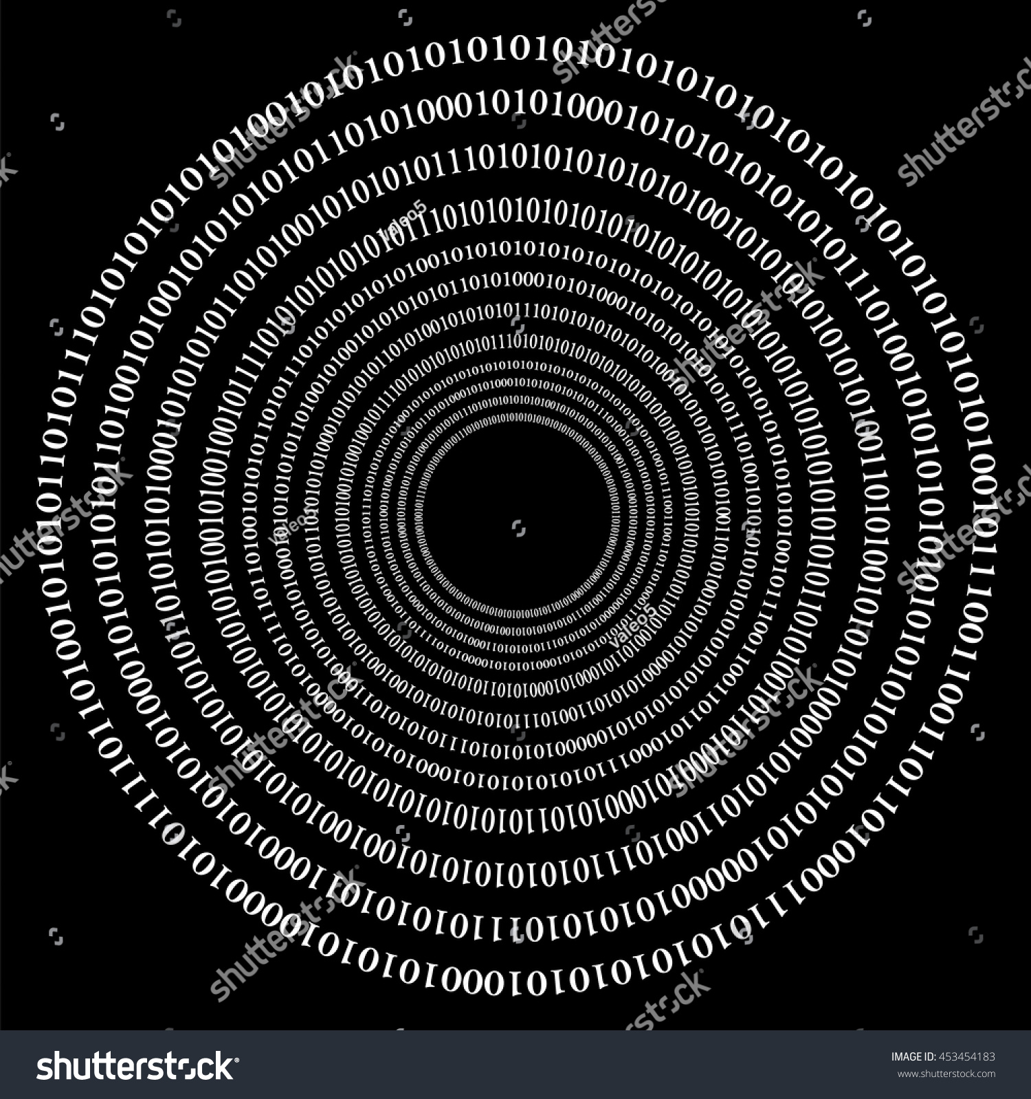 Vector Binary Code Background Numbers Concept Stock Vector (Royalty ...