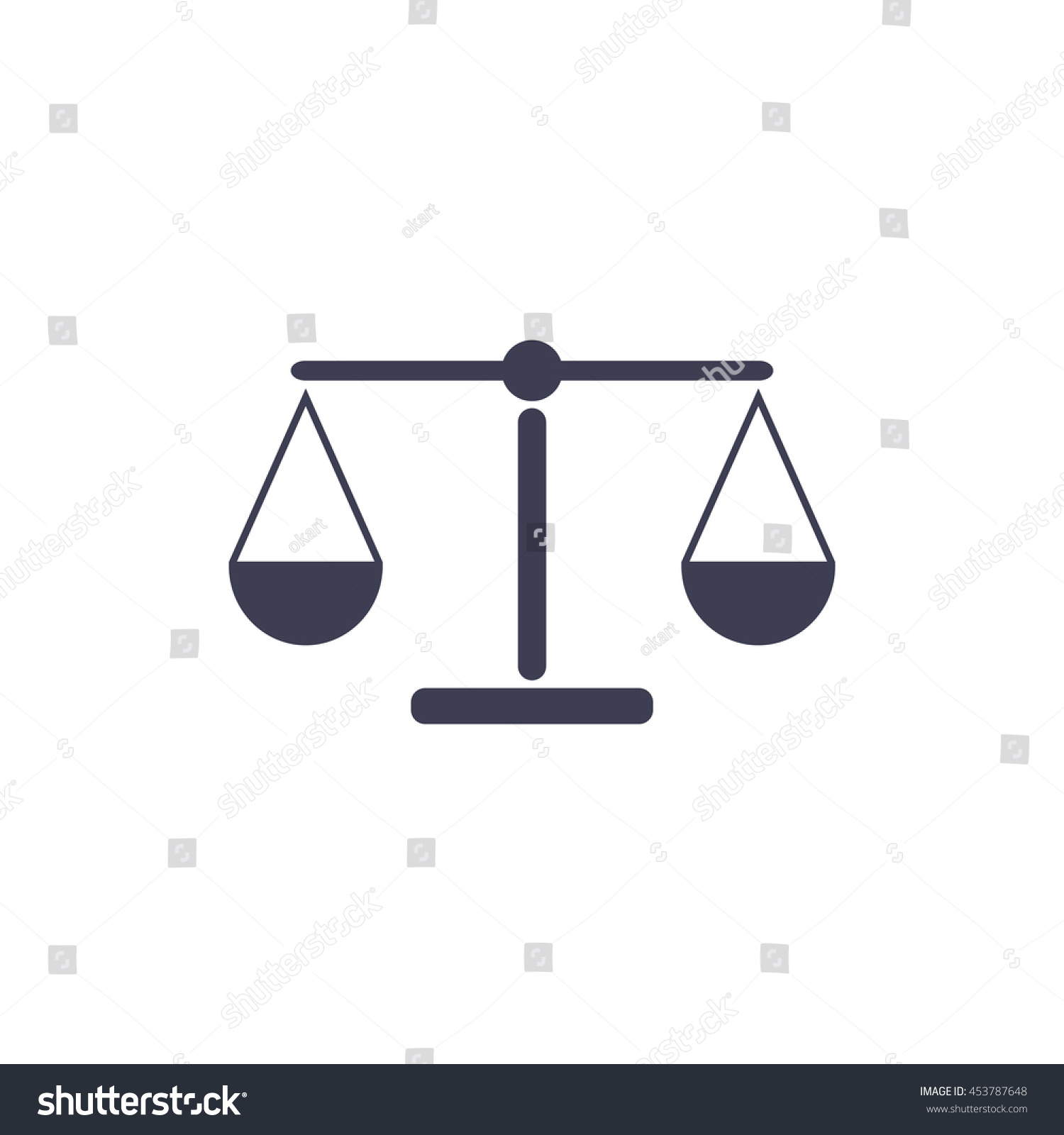 Scales Balance Icon Stock Vector (Royalty Free) 453787648 | Shutterstock