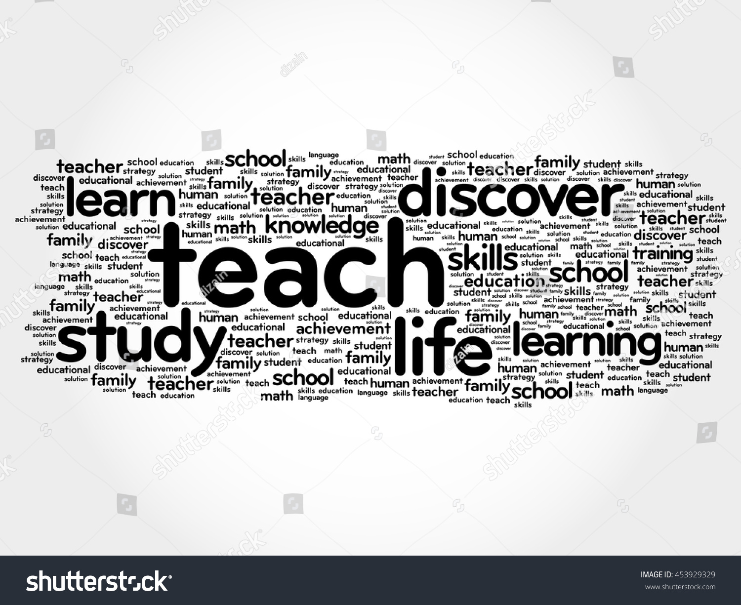 Teach Word Cloud Collage Education Concept Stock Vector (Royalty Free ...